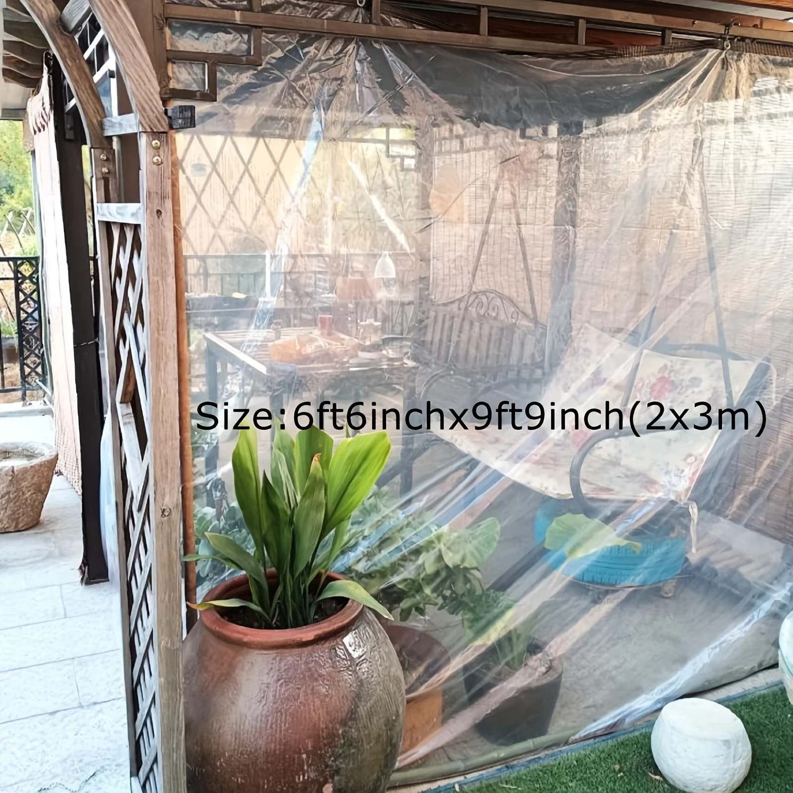 

Transparent Waterproof Canvas with Sealing Ring - Designed Specifically to Withstand Outdoor Weather Elements The Durable Pvc C.