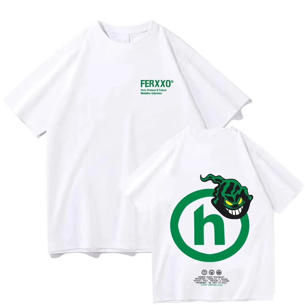 Feid FERXXO Logo T-Shirt T Shirts Men's Women Hot Sale Casual Tees Clothes Oversized T-shirts Y2K Short Sleeve Unisex Cotton Top