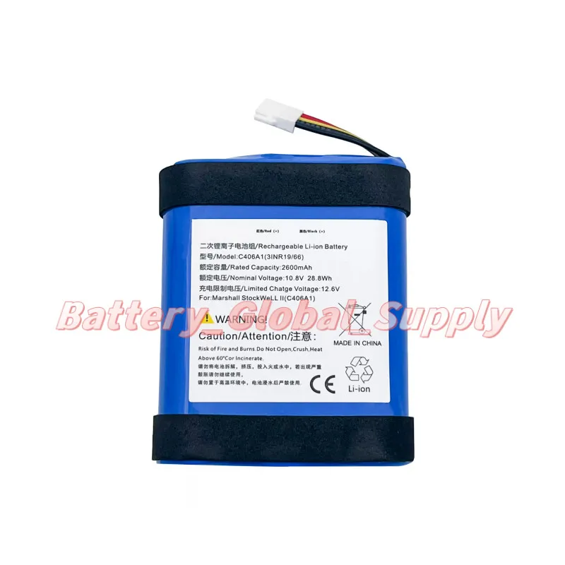 

For C406A1 2 Bluetooth Speaker Battery 10.8V 2600mAh 1PCS New -