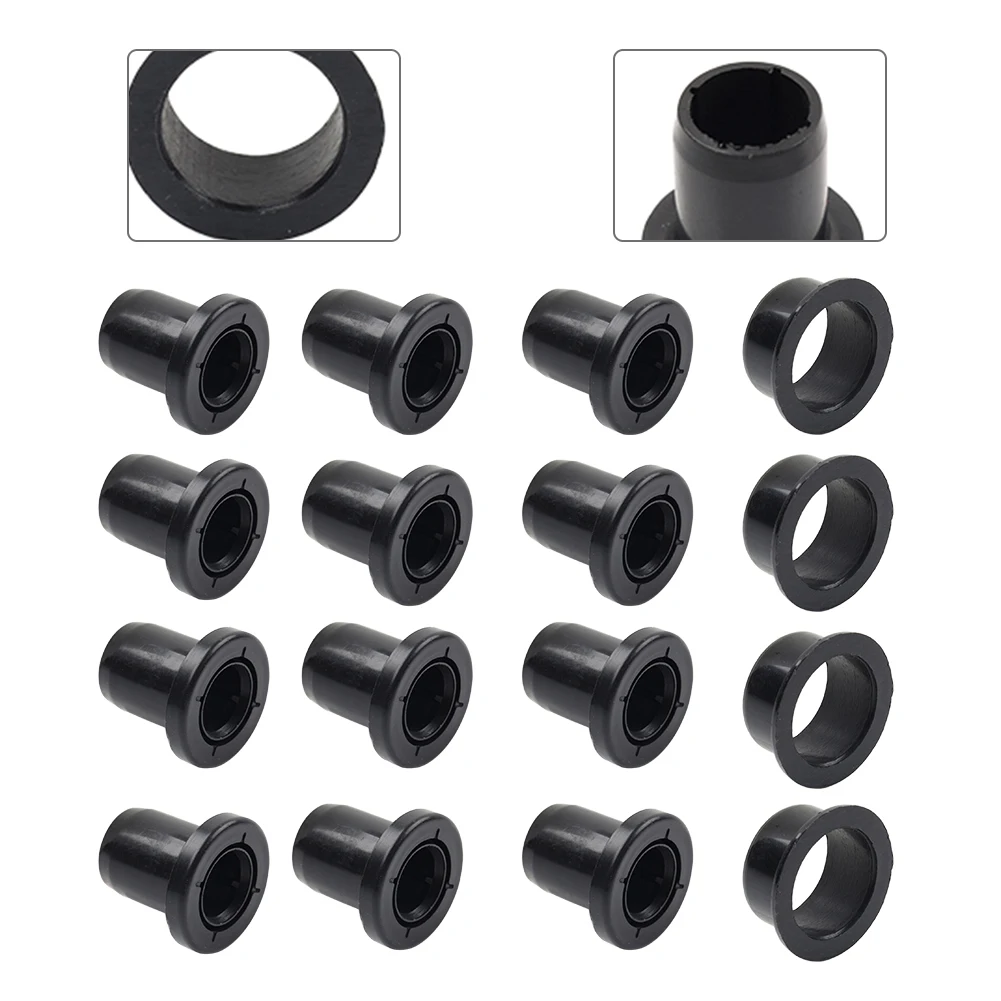 16Pcs Motorcycle Front Control Suspension A-Arm Bushing Kit Plastic Black For Polaris RZR 900 1000 XP 4 Turbo 5450095 5439874