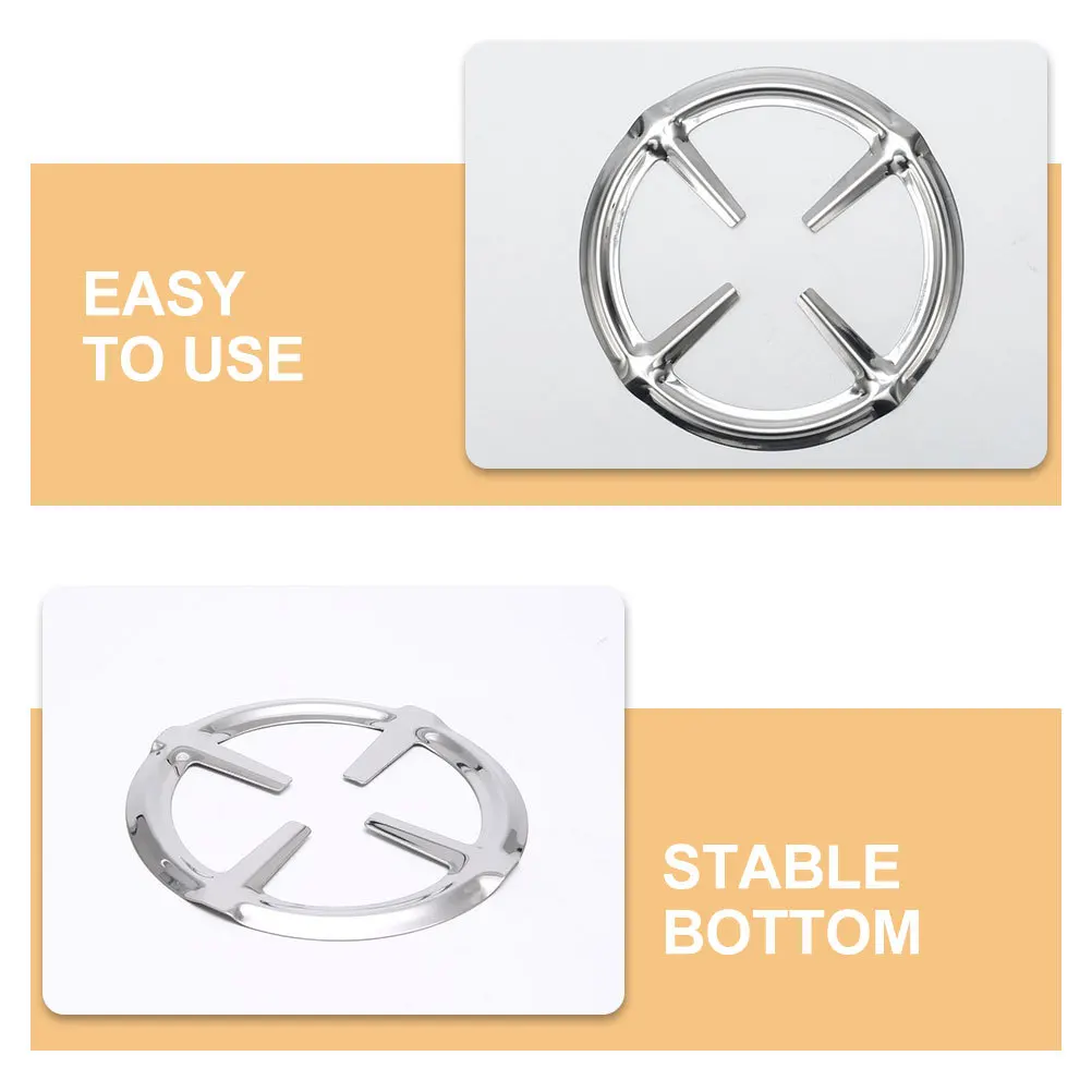 Estante para cafetera de acero inoxidable, soporte de estufa de Gas engrosado para olla de Mocha, soporte fuerte antideslizante, Wok y ollas pequeñas de cocina