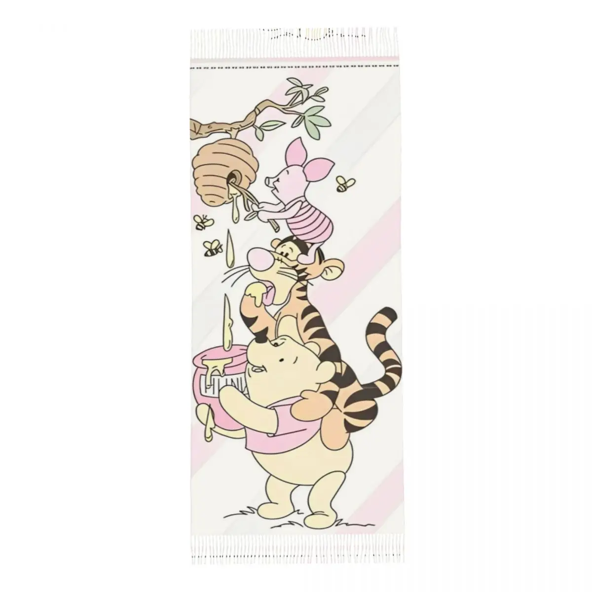 Sciarpa Winnie The Pooh & Friends per donna, scialli e scialli Pashmina invernali e autunnali, grande sciarpa da donna