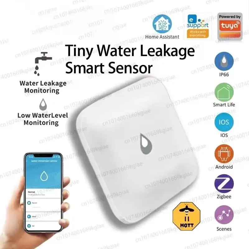 

Новый крошечный умный датчик утечки воды ZigBee, детектор утечки, сигнализация, поддержка tuya/домашний помощник/eWeLink, умная домашняя безопасность
