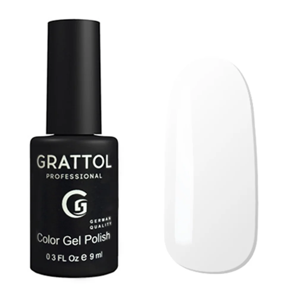 GRATTOL เล็บมืออาชีพ 001 สีขาว UV LED Soak Off DIY สีเจล UV เจลเคล็ดลับการออกแบบเล็บเล็บ