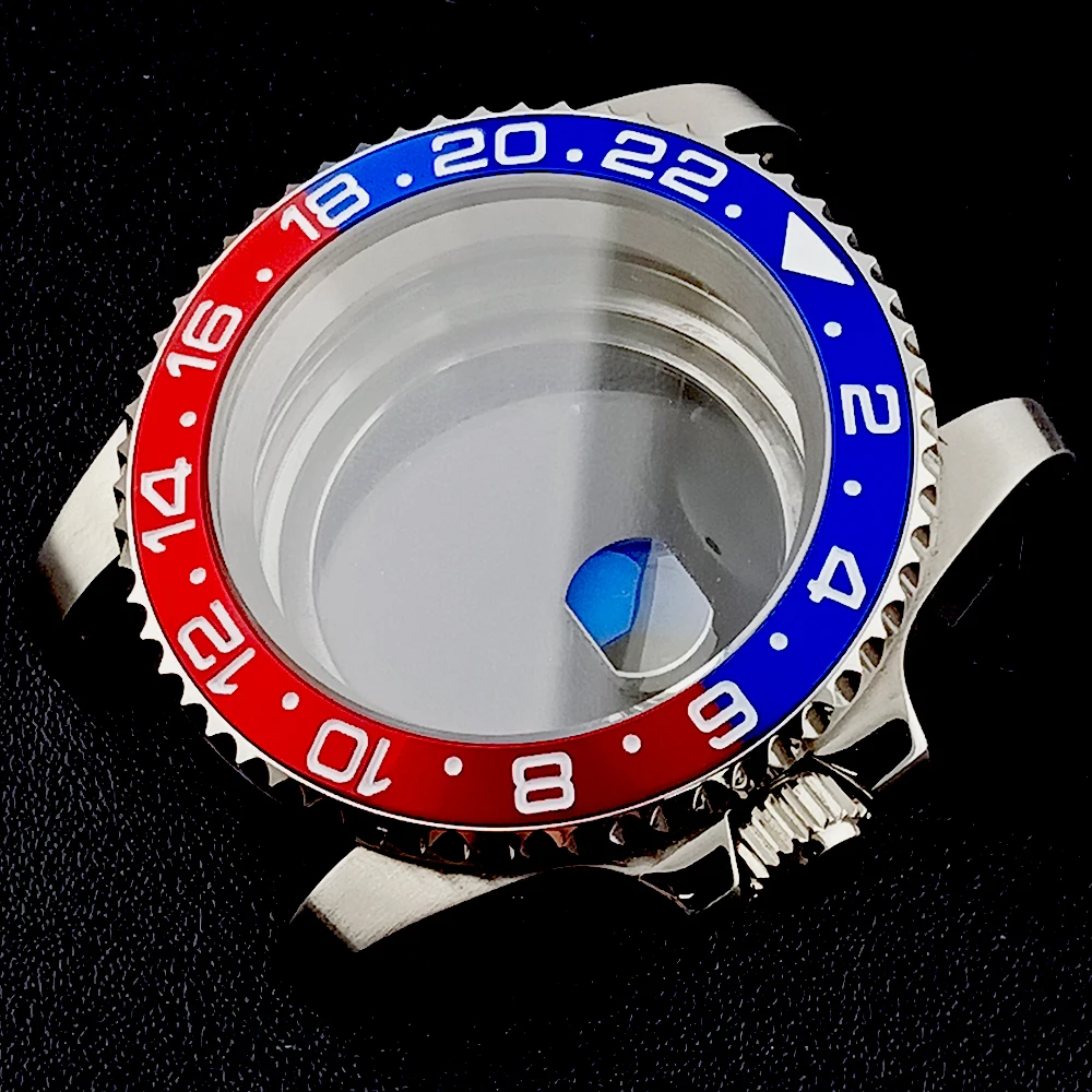 NH35 حافظة ساعة أوتوماتيكية للرجال 40 مللي متر حافظة من الفولاذ المقاوم للصدأ زجاج الياقوت مناسبة لملحقات ساعة الحركة NH34/NH35