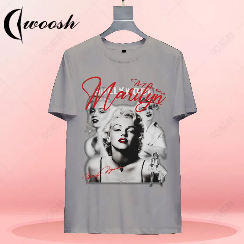 Cool Marilyn Monroe Printed T Shirt Sexy Women Men Round Neck Singer Tees Shirt Short Sleeve Clothes Teenager Man Female Tops