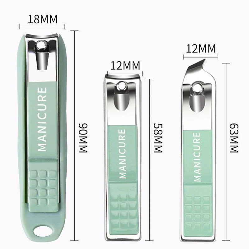 HighGrade Sharp Nail Clippers for Household  Male and Female Universal Pedicure Kit Portable Light Green Nail Art Tools Set