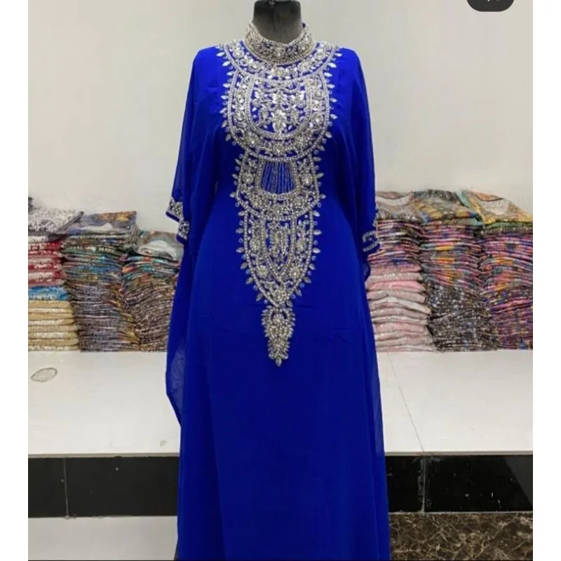 Purple Morocco Dubai Long Gown Dress Is Very Fancy Long Dress European and American Fashion Trend