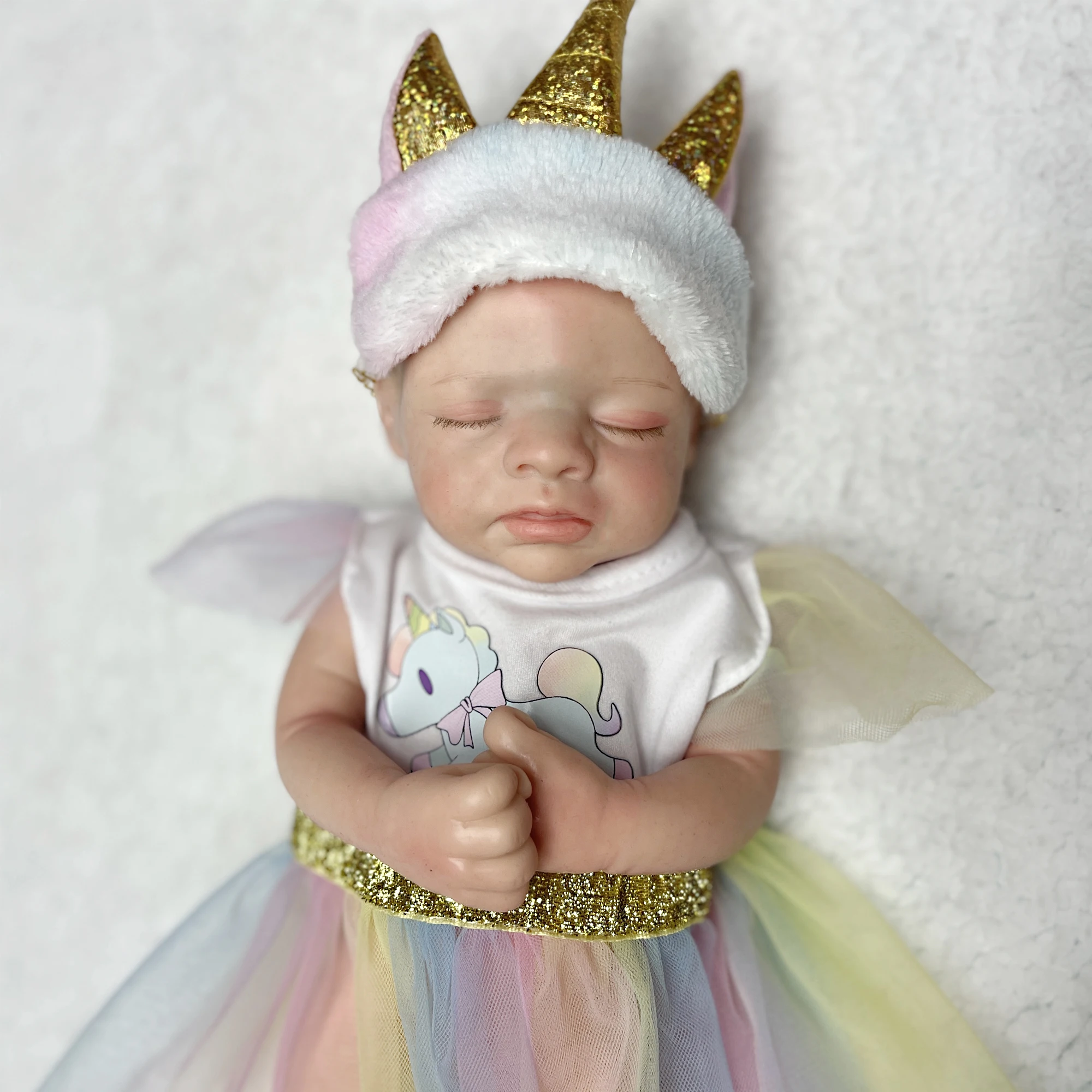 

Attyi 13inch Full Body Silicone Newborn Baby Girl Dolls Handmade Painted Lifelike Reborn Dolls reborn bebé de silicona