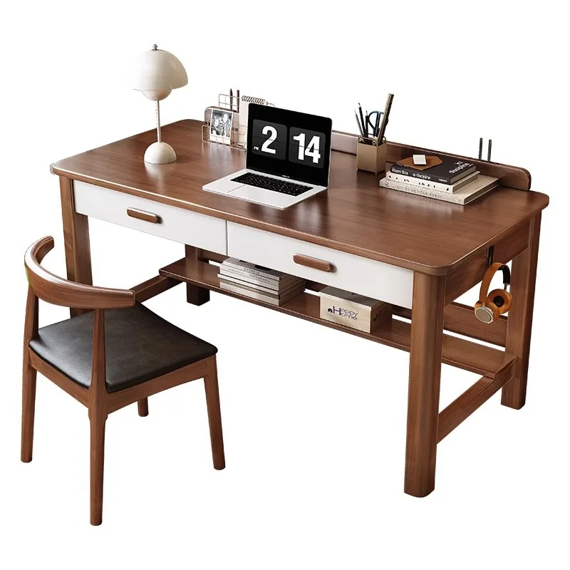 

Nordic all solid wood desk household computer simple bedroom study table simple student writing