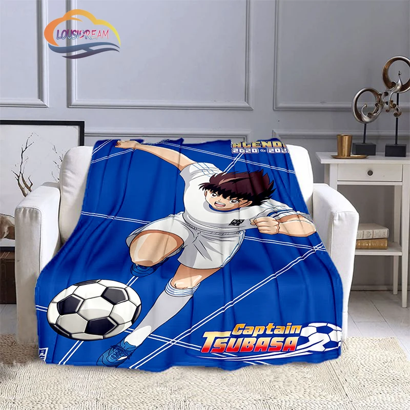 Captain Tsubasa cartoon blanket  football kicers series Flannel wool air conditioner  Warm sofa cover  nap 