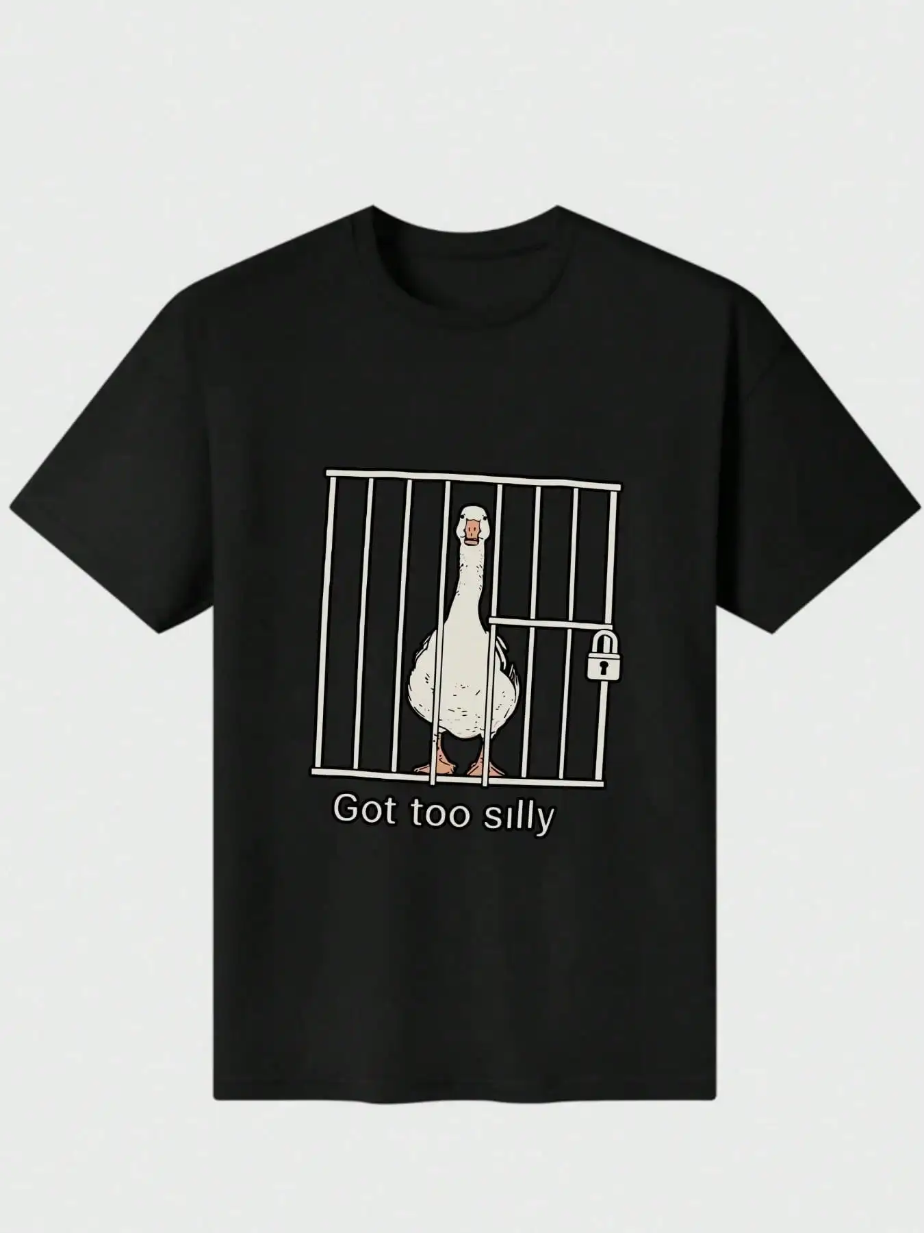 Clothes for Woman Too Silly T-Shirt, Silly Goose T-Shirt  Casual Digital Print  Heavy T Shirt Clearance Sales for Woman Clothing
