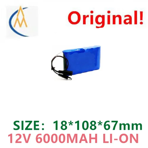 

Литиевая батарея 12 В, перезаряжаемая аудиолампа большой емкости 6000 мАч, светодиодная лампа 18650DC с двойной головкой, однорядная игрушка