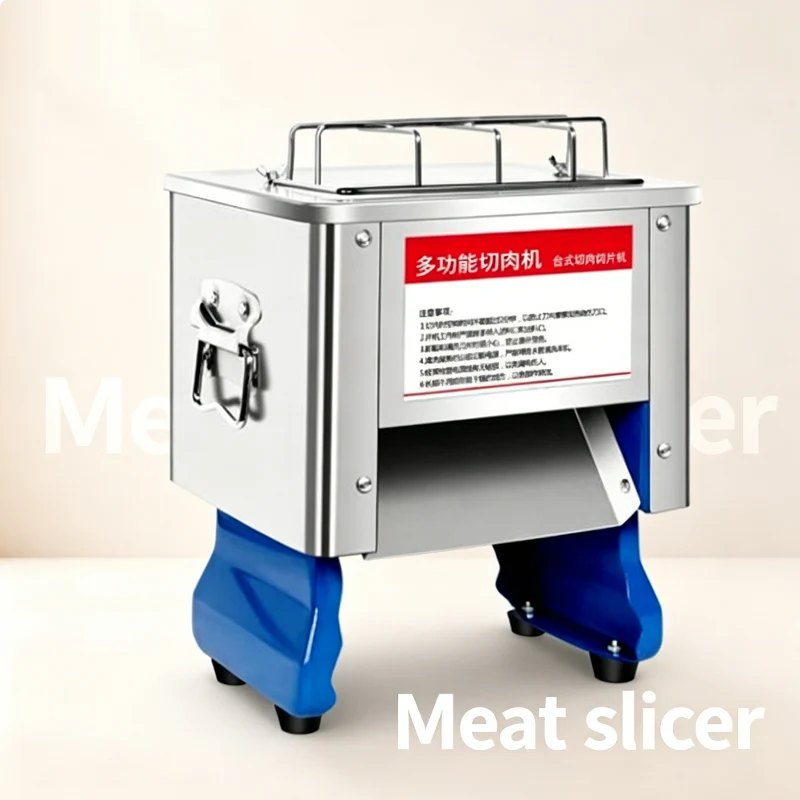 Fully Automatic Meat Slicer Cutter Machine Commercial Desktop Meat Cutting Machine Stainless Steel Electric Slicer Beef Mutton