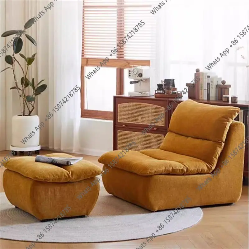 

Вакуумный компрессионный односпальный диван с креслом для гостиной, спальни, балкона, повседневный тканевый диван с откидной спинкой для сна, ленивый диван