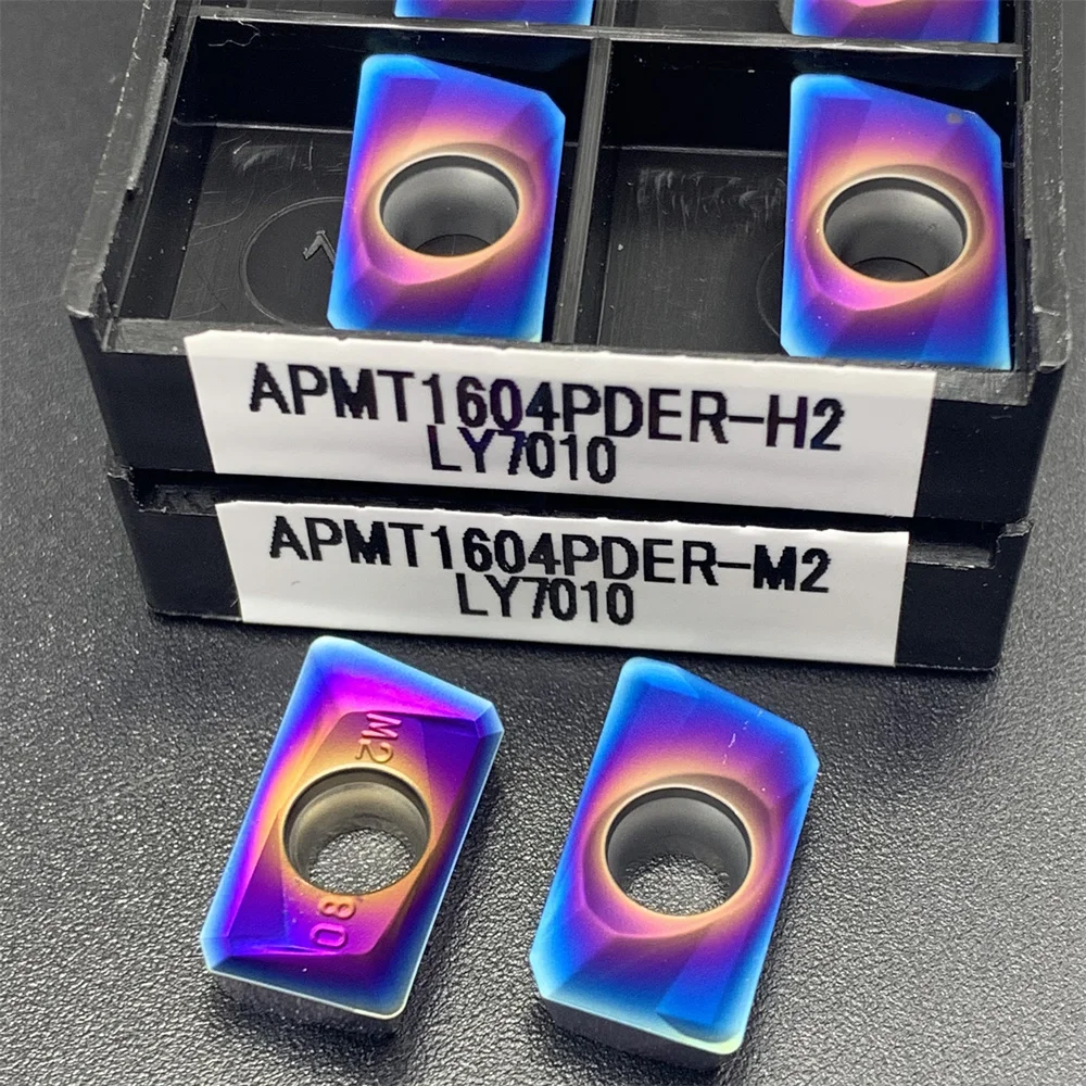 High Quality Carbide APMT1604PDER-H2/M2 Turning Tool Blue Flame Series CNC Milling Blades APMT1604 M2 LY7010 APMT1604 H2 LY7010