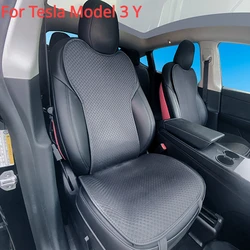 7pcs For Tesla Model 3 Y Ventilation Seat Cover Summer Cool Breathable with Fan Ventilated Ice Silk Seat Cushion Car Accessories