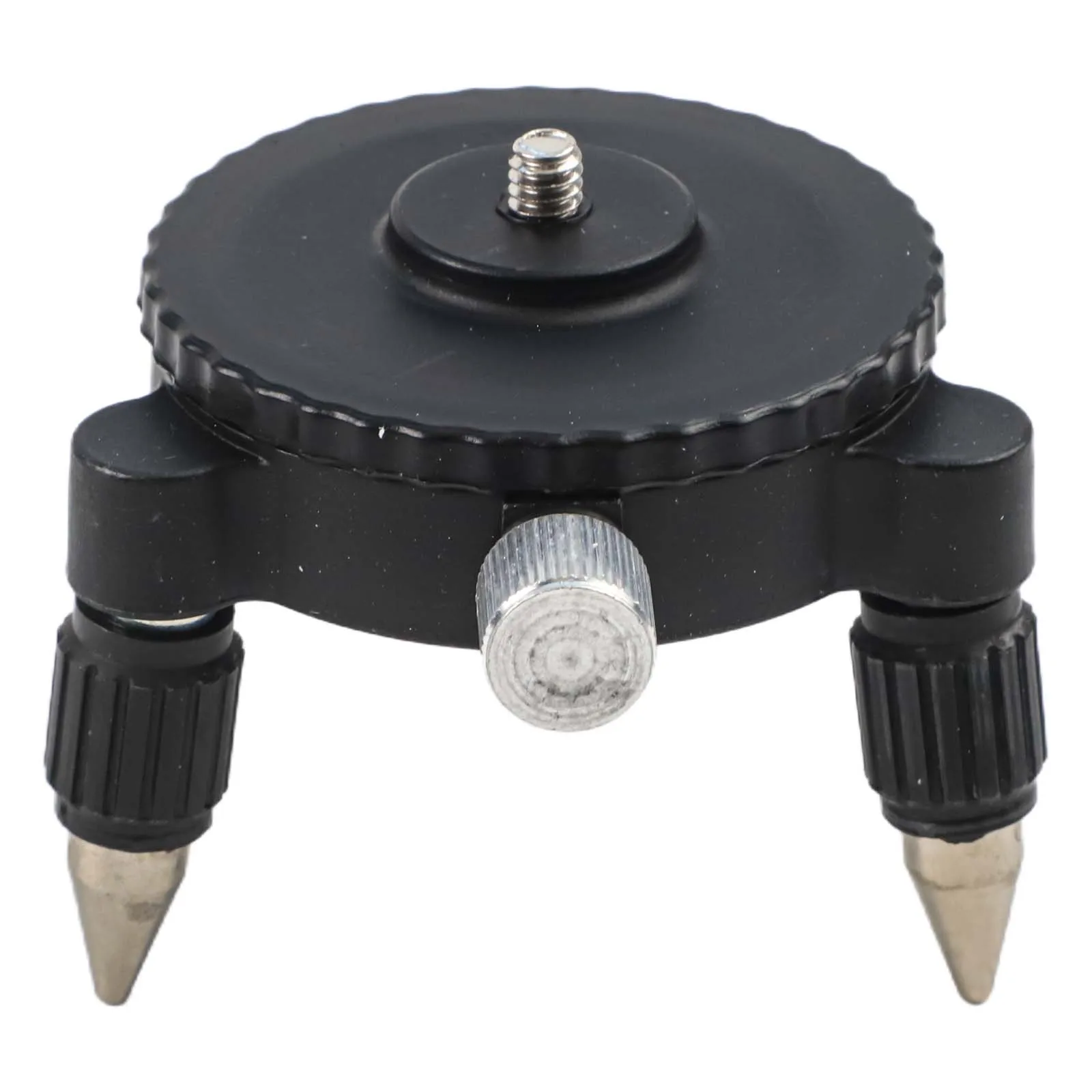 Black Silver Level Meter Adapter 360 Degree Rotation Base Tripod Bracket Construction Tool Parts 1/4 Inch Interface