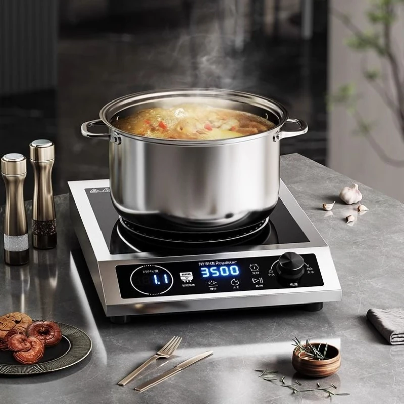 Home & Commercial Induction Cooktop: 3500W High-Power Flat Surface for Stir-Frying, Soup, Braising – Ideal for Milk Tea Shops