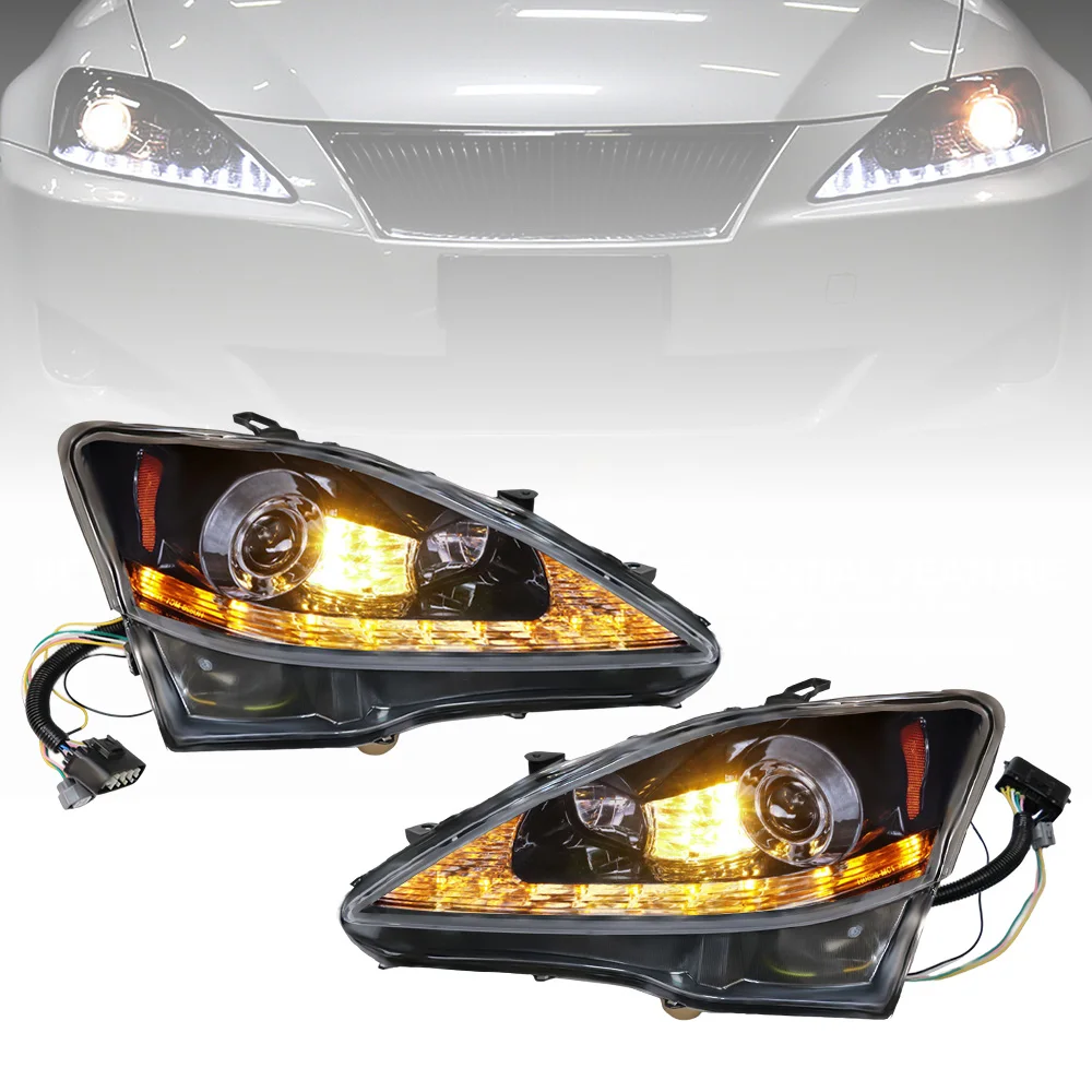 Car headlights,For Lexus IS250 IS350 2006 - 2012 LED DRL Projector Headlights Headlamps Set 81130-53270, 81130-53400, 81170-5327