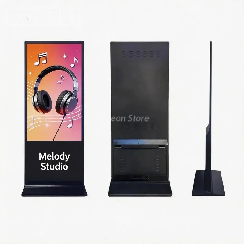 Indoor Vertical Melody Studio Touch Screen, Floor Standing 4K Advertising Display, Shopping Mall Elevator Digital Signage