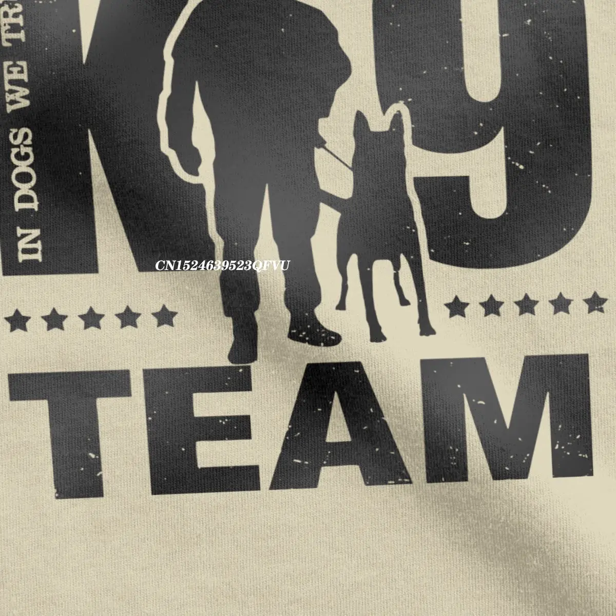 K9 Team K9 Unit Malinois T Shirts Men Pure Cotton Casual T-Shirt Anime Belgian Dog Tees Graphic Clothes Graphic