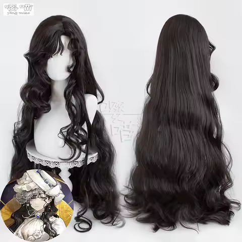 Game Reverse 1999 Isolde Cosplay Wig 105CM Black Heat Resistant Synthetic Hair Anime Isolde Cosplay Wigs Halloween Men Women Wig