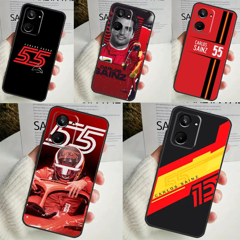 Carlos Sainz F1 Case For Realme C55 C53 C51 C35 C33 C30 C67 C21Y C25s C15 9 10 12 11 Pro Plus GT Neo5 Cover