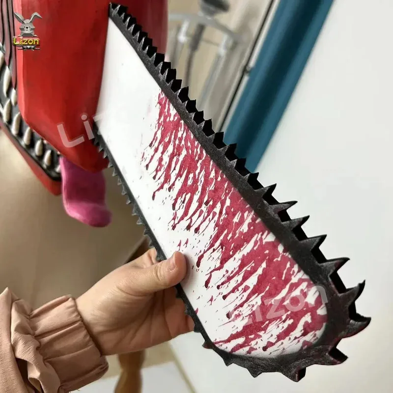 

CyDenji Cosplay Saws Hand Headgear Anime Chainsaw Man Denji Cosplay Latex Mask Halloween Party Props for Adult
