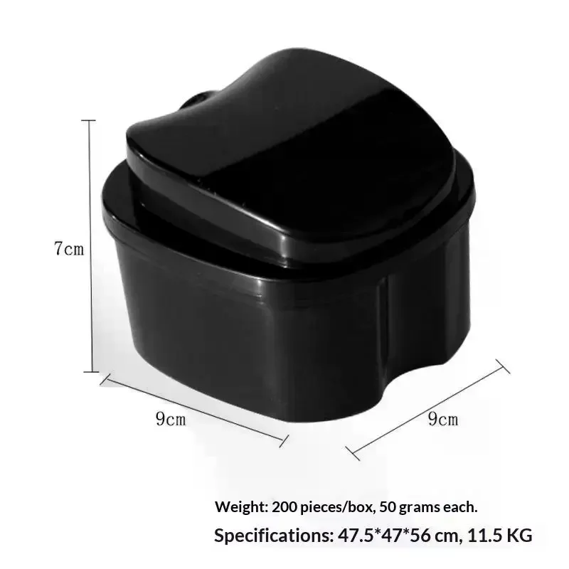 /Kuz/Durable Plastic Denture Case With Removable Drain Tray Multiple Color Options For Daily Oral Care Travel
