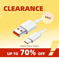 Clearance_6A Super Fast Charging Data Cable Suitable for Huawei Xiaomi Honor TYPE C Flash Charging Orange Mobile Phone 66W Charg