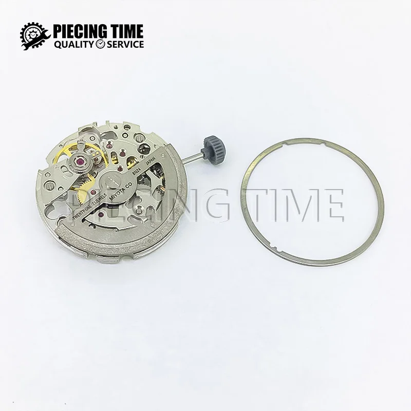 Modified 8N24 Mechanical Movement 21 Jewel Automatic Self-winding Mechanism Gold/Sliver 8N24 Skeleton Automatic Movement