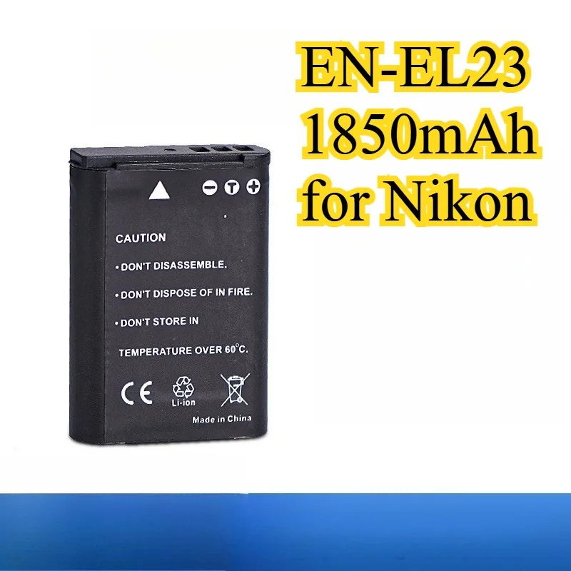 Batería de repuesto EN-EL23 de 1850mAh totalmente decodificada para cámara digital Nikon COOLPIX P900 P610 P600 B700 S810c S970