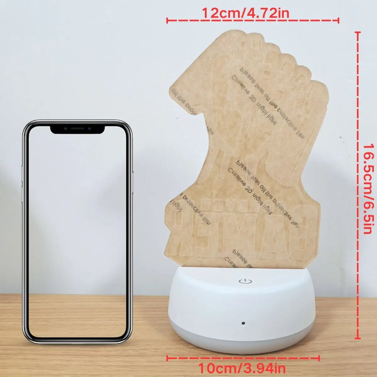 USB 3D Night Light Game Fist Atmosphere Light Color Touch Change Night Light Room Decoration Desk Lamp