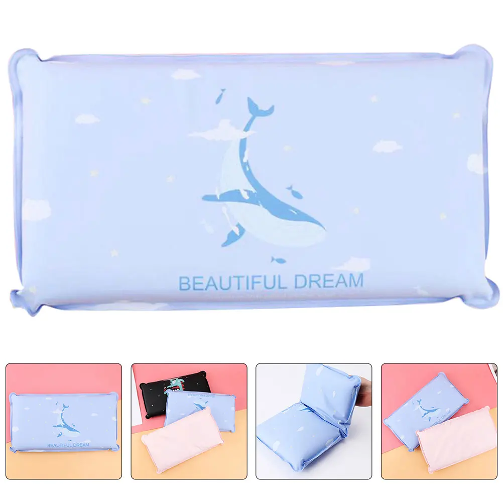 

Nap Sleeping Sponge Cooling Comfortable Sky blue Small Pillows For Students Refreshing Summer Home Office Use