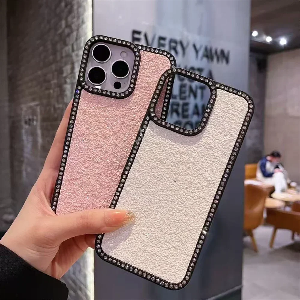 FLYKYLIN Deluxe Diamond Glossy Case For iPhone 16 Pro Max 15 14 Plus 13 12 11 Shockproof case