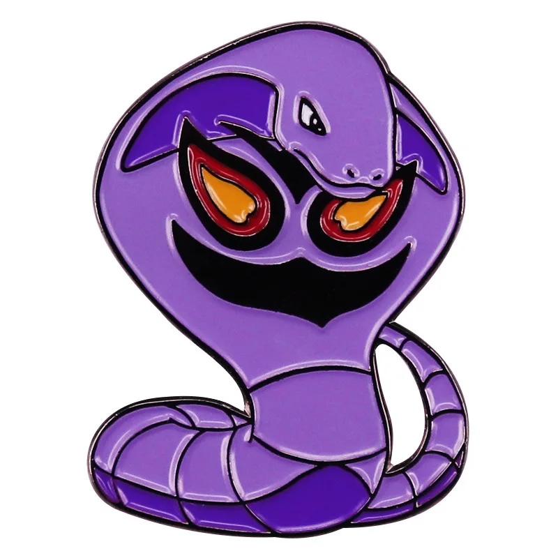 Cartoon Movie Pokemon Arbok Brooch Enamel Pin Lapel Pins Badge Hats Clothes Backpack Decoration Jewelry Accessories Fans GIFT