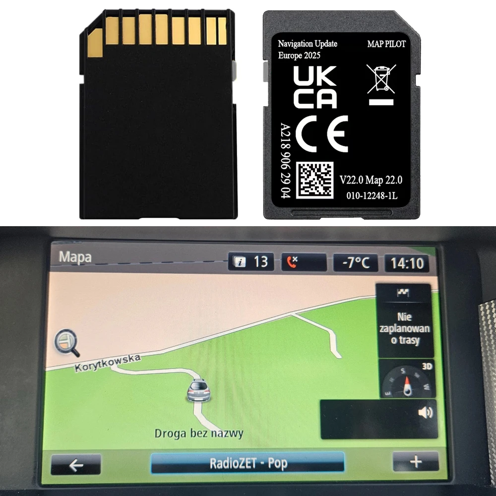 Scheda SD 32GB A2189062904 per Mercedes Classe A B C E CLA GLS MLC, Navigazione GPS, Tracciamento, Aggiornamento Mappe, Copertura Mappe UE, Germania, Spagna, Albania, Irlanda