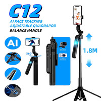 Roreta 2025 new 360 Rotation Gimbal Stabilizer Selfie Stick Tripod balance handle For iPhone Android Smartphone Live Photography