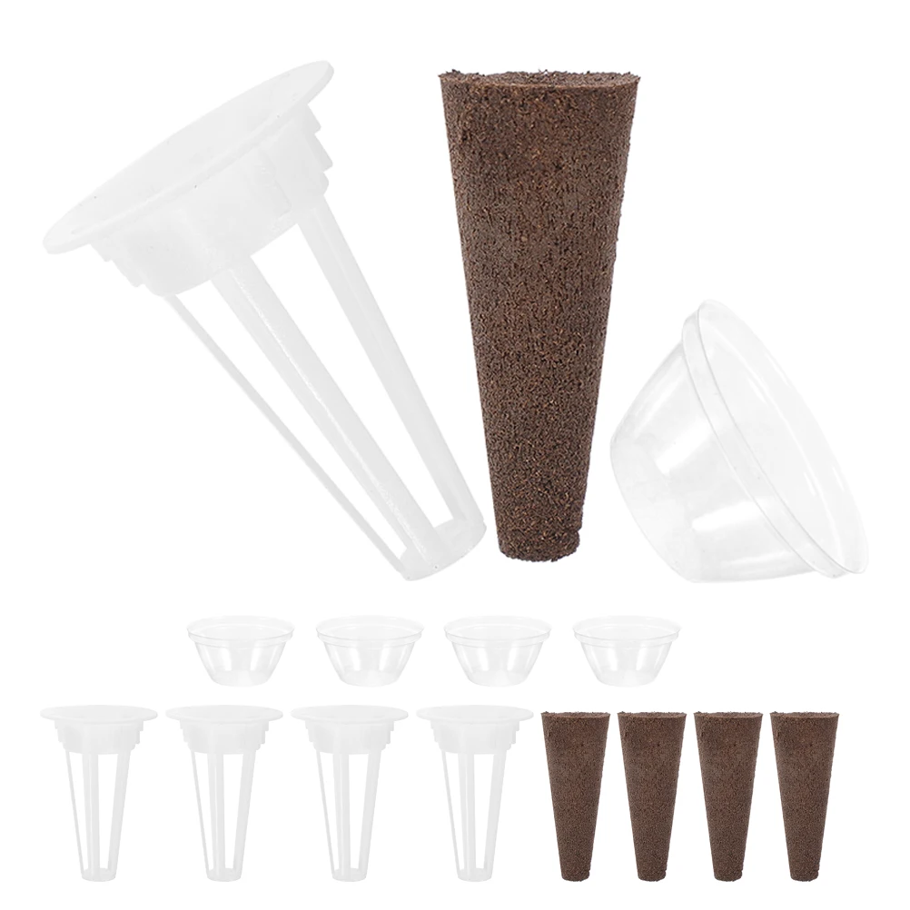 

1 Set Hydroponic Grow Baskets Plant Pot Lid Kit Garden Starter Container Sponge Water Absorption Root Growth System Micro