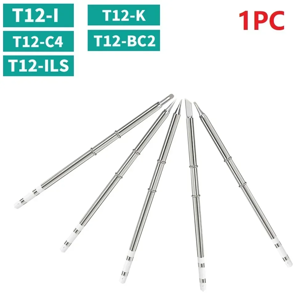 T12 Electric Soldering Iron Tip T12-ILS T12-K T12-I T12-BC2 T12-C4 For Fx951 950 942 Welding Bench Soldering Kit PowerTool