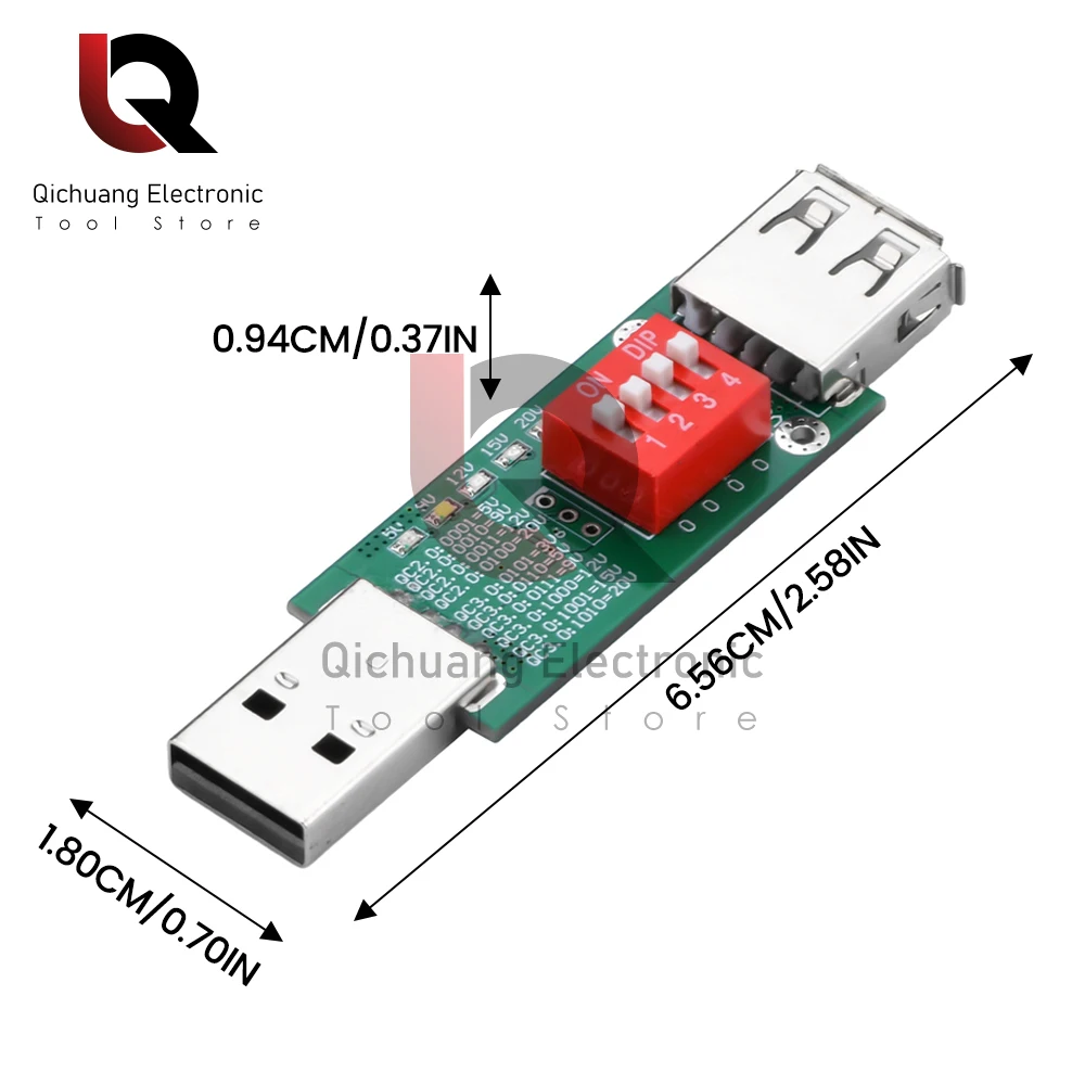 QC2.0/3.0 5V 9V 12V 15V 20V Fast Protocol Charge Trigger Decoy Qualcomm Trigger Voltage Aging Detection Adapter Test Module