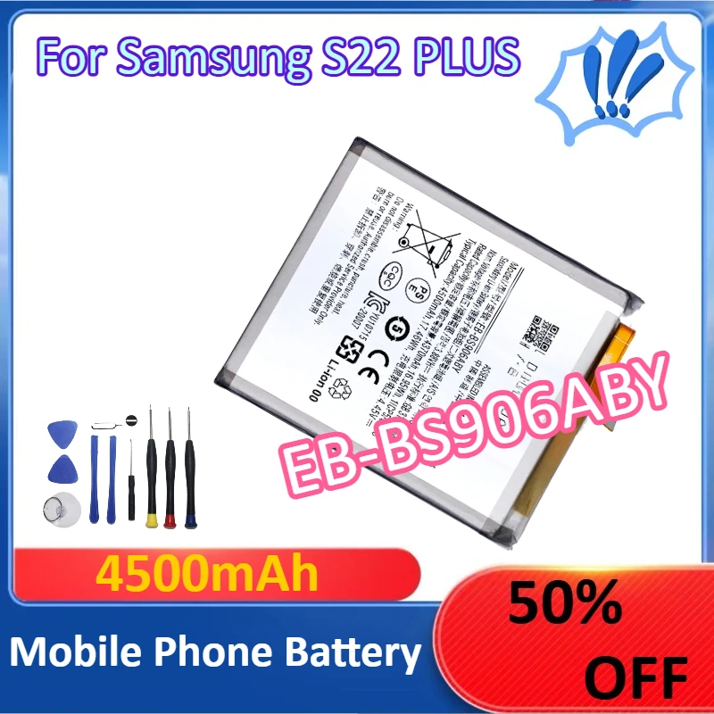 

New EB-BS906ABY 4500mAh Mobile Phone Battery For Samsung S22 PLUS Replacement Battery +Tools