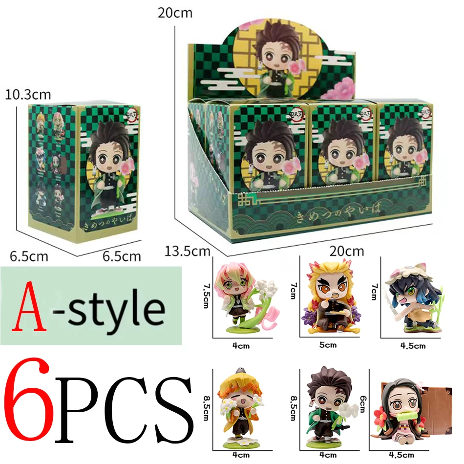 Demon Slayer Tanjiro Kamado Nezuko anime cartoon figure blind box creative personalized statue model ornament surprise gift box