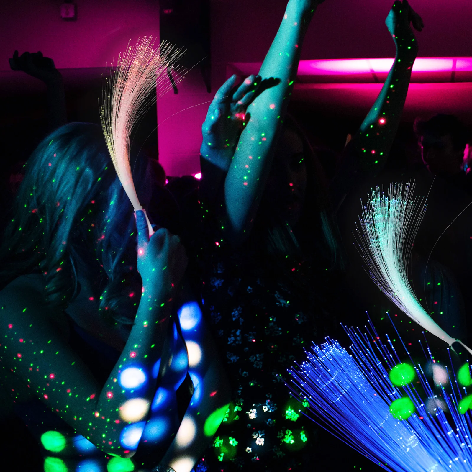 

12 шт. палочки, светящиеся, мигающие, красочные, оптоволоконные стержни, волоконный светильник, ПВХ для вечеринок, палочки, стержни