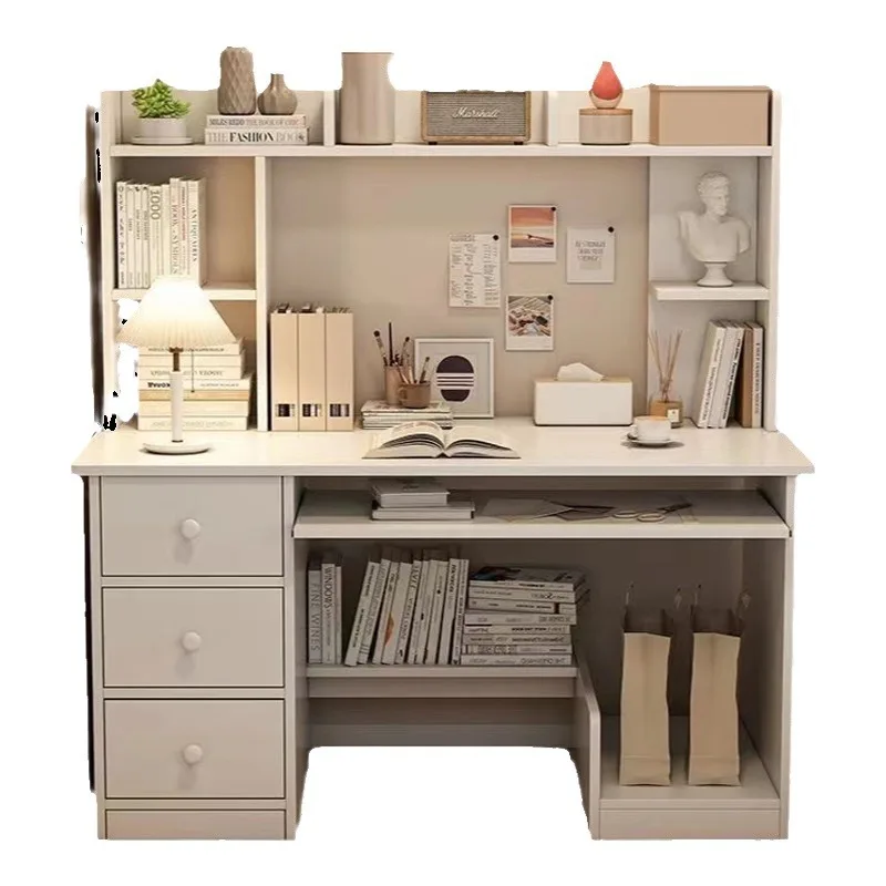 

Computer desk, bedroom, home desk, bookshelf, integrated table, simple writing table