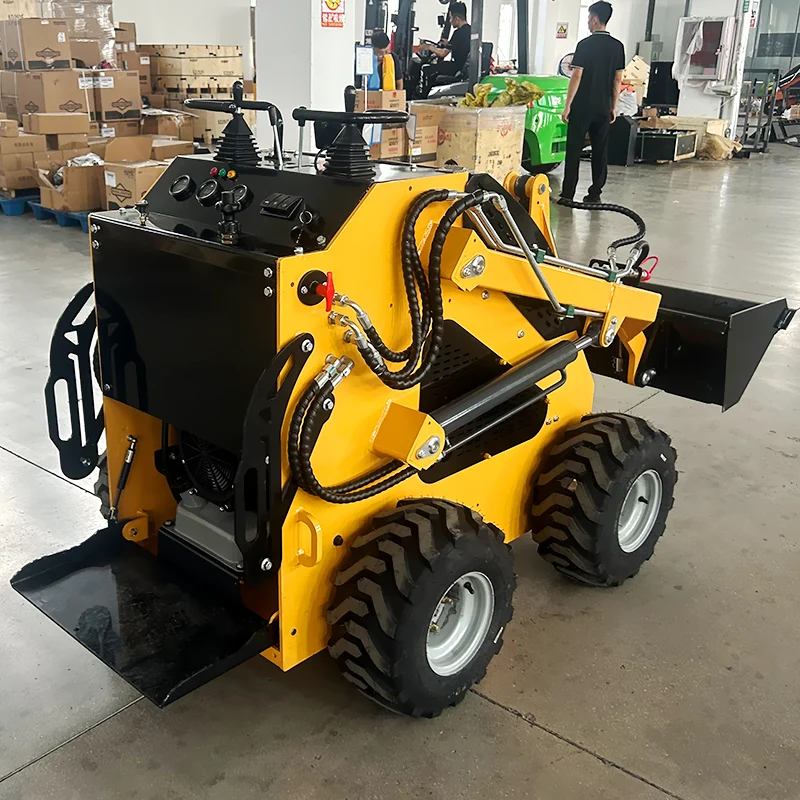 High Quality Customized 4*4 Mini Skid Loader Crawler Skid Steer Loaders With Backhoe Bucket Mini Digger