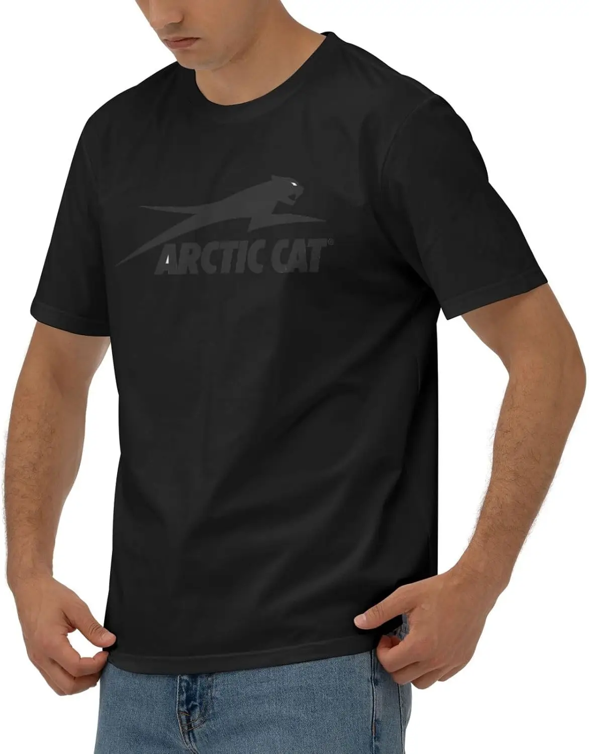 Camiseta de manga corta de algodón peinado de 170 g con logotipo de Arctic Cat para hombre