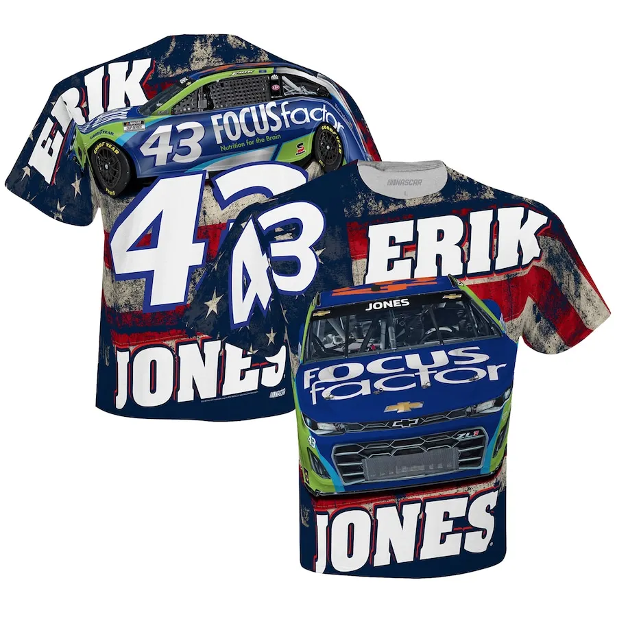 Oryginalna szybkoschnąca bluza Alex Bowman Hendrick Motorsports Team Collection Ally Sublimated Patriotic Total Print T-Shirt