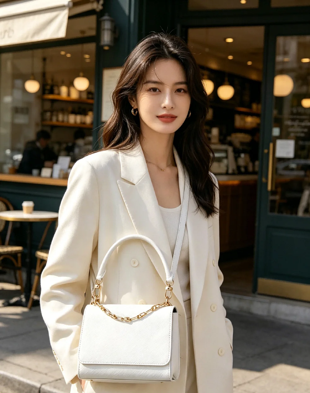 

Spring/Summer Trendy Mini Crossbody Bag for Women - Compact Designer Chain Strap Shoulder Purse with Zipper Closure